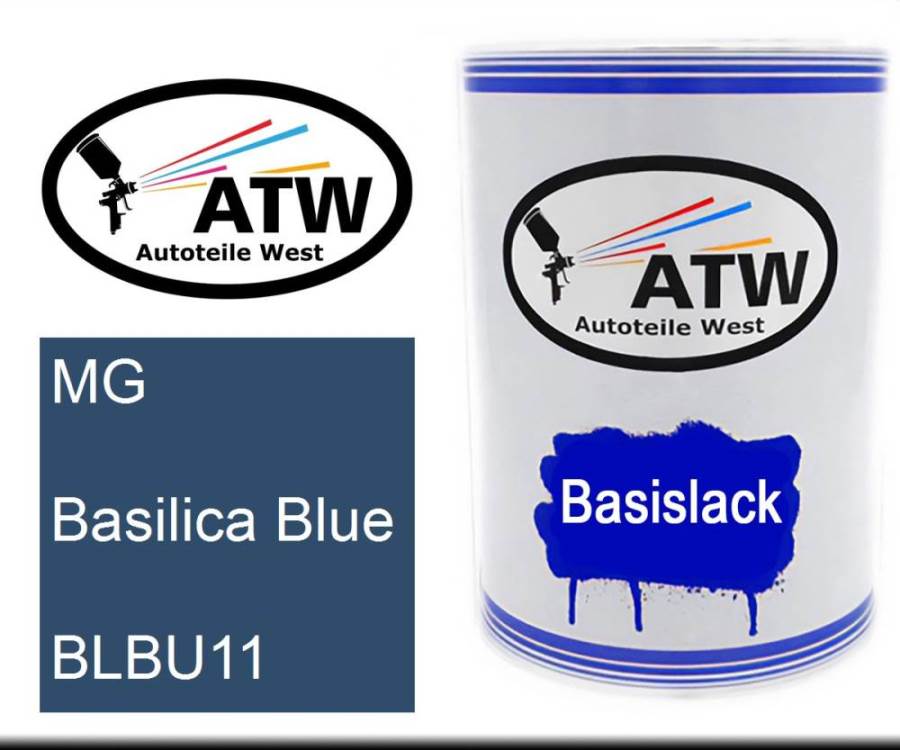 MG, Basilica Blue, BLBU11: 500ml Lackdose, von ATW Autoteile West.